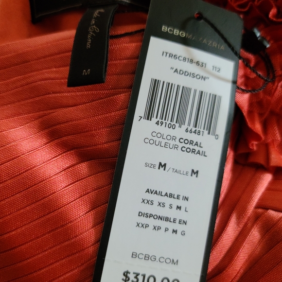 BCBGMaxAzria Coral Addison Cocktail Dress NWT - Picture 2 of 9